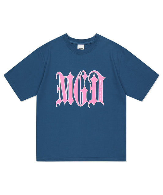 Mahagrid 2023 SUMMER COLLECTION GOTHIC MGD LOGO TEE (NAVY / Large)