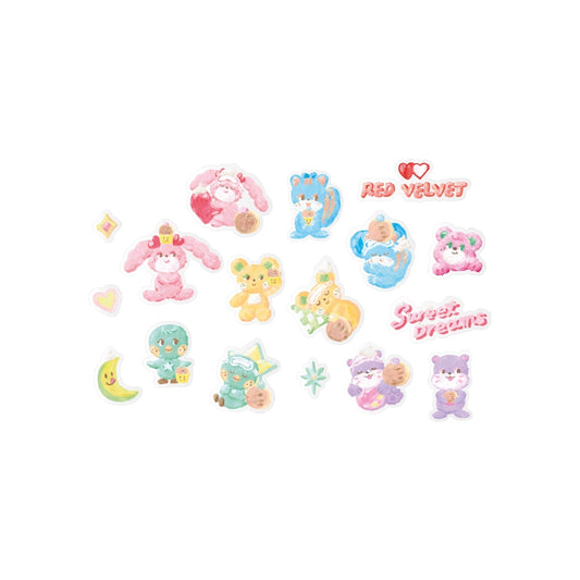 [Pre-Order] RED VELVET - SWEET DREAMS RED VELVET X KNOTTED POP UP STORE OFFICIAL MD EPOXY STICKER SET