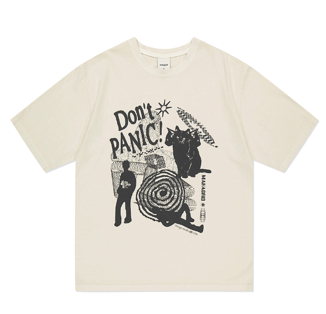 Mahagrid 2023 SUMMER COLLECTION DON'T PANIC PIGMENT TEE