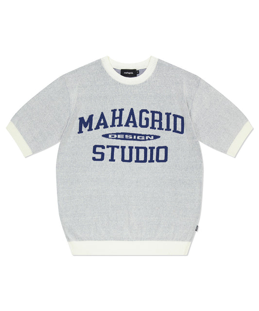 Mahagrid 2023 SUMMER COLLECTION COLLEGE LOGO HALF KNIT